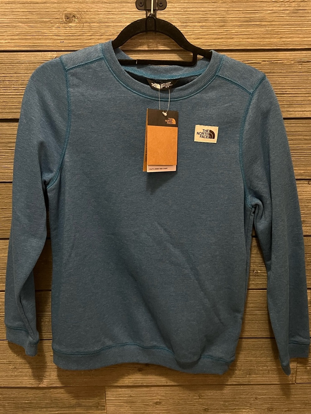 The North Face Juniors Heathered Teal Crewneck Sweatshirt